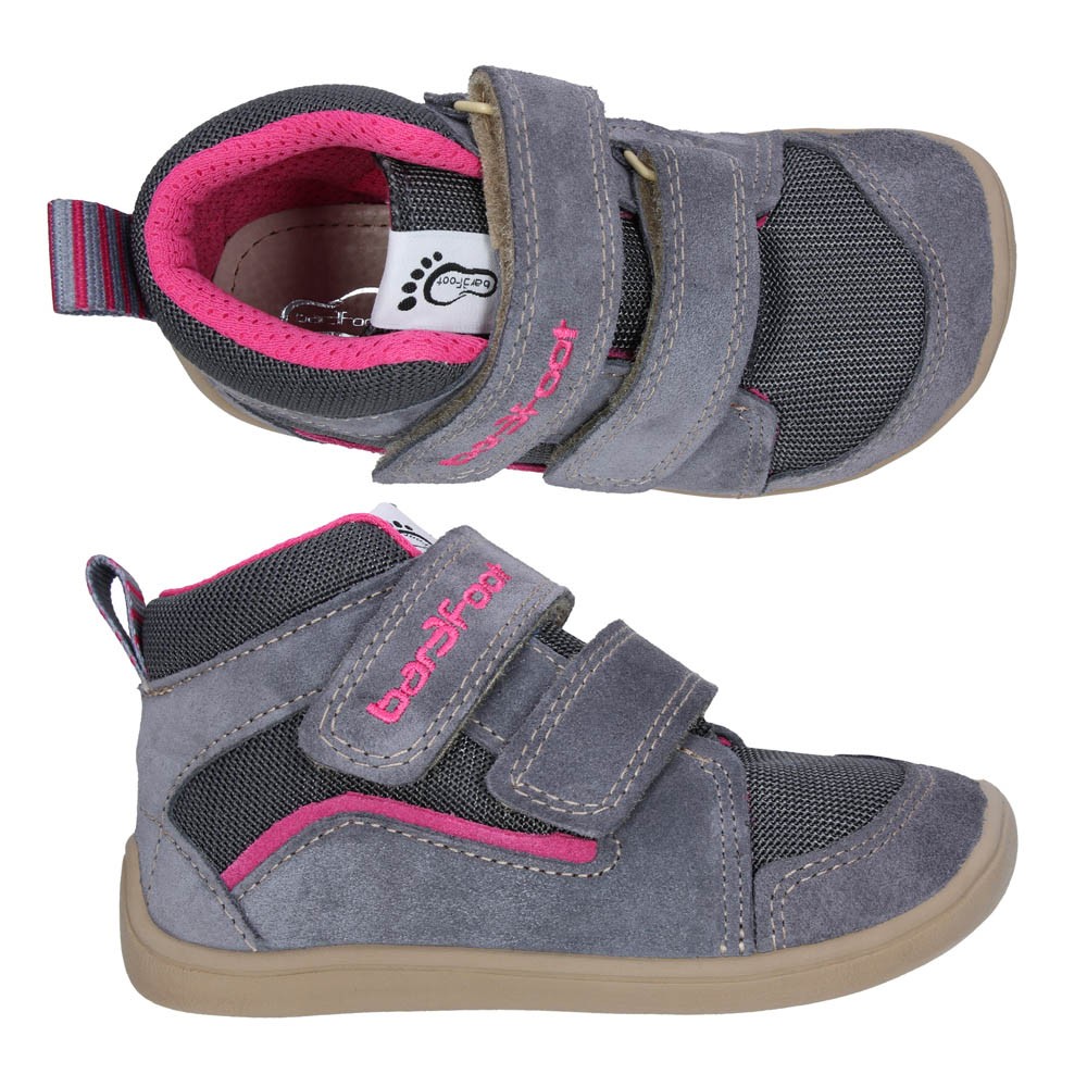 Botines Bar3foot Hydro Gris-Fucsia Water repelent