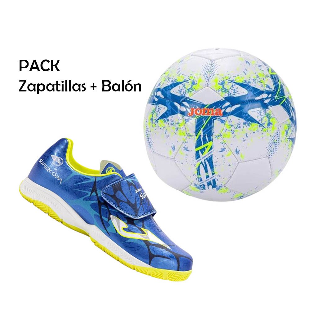 Pack Zapatillas y Pelota Joma Super Copa Jeans Indoor