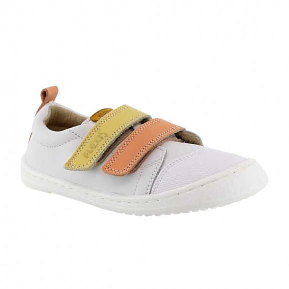 Zapatos barefoot Flexi Nens 9000-R Blanco-Naranja-Amarillo