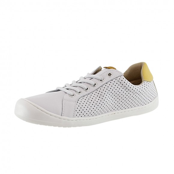 Zapatos barefoot Flexi Nens S-8412-R Picado Blanco-Amarillo