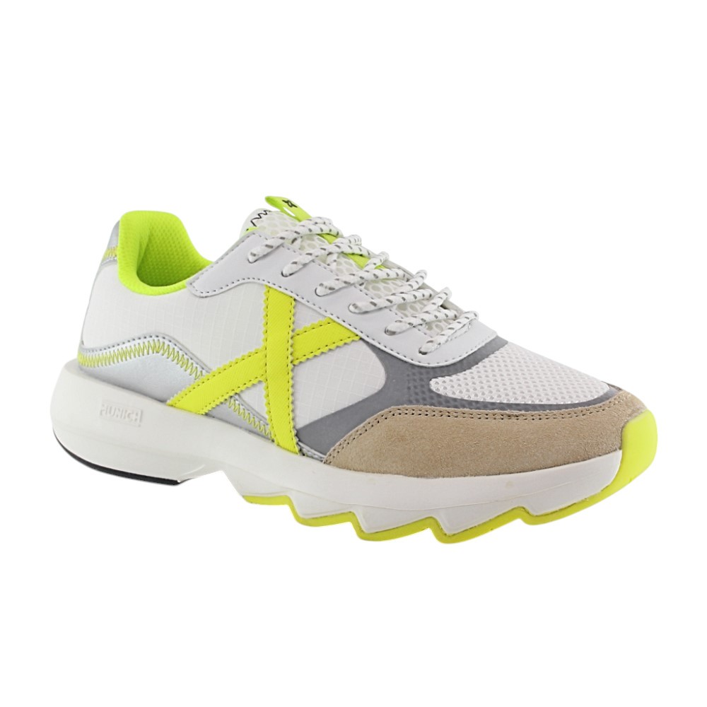 Zapatillas Munich Moda Ready Blanco-Amarillo