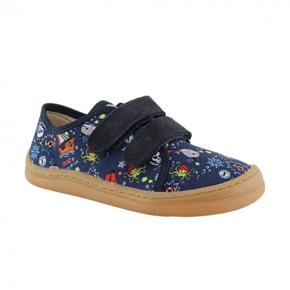 Zapatillas barefoot de lona Froddo Mar Azul