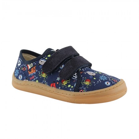 Zapatillas barefoot de lona Froddo Mar Azul