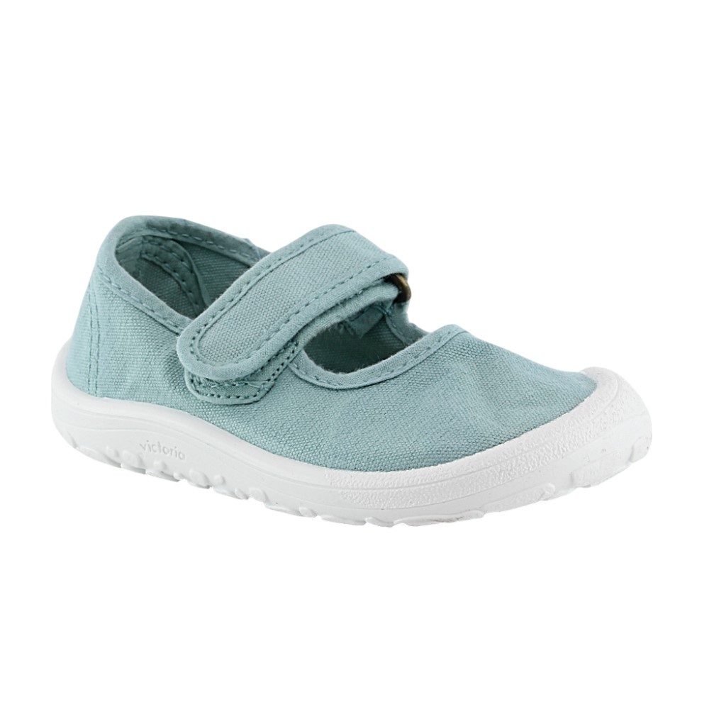 Merceditas barefoot lona Victoria Bosco Manzana