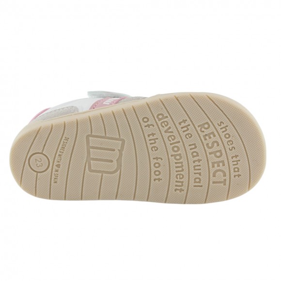 Calzado barefoot Mustang Free Blanco-Rosa