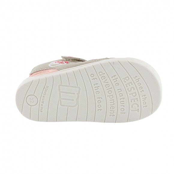 Sandalias barefoot Mustang Free Gris-Rosa