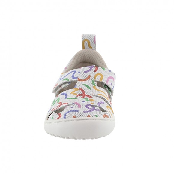 Sandalia respetuosa cerrada Coqueflex Blanco Multicolor