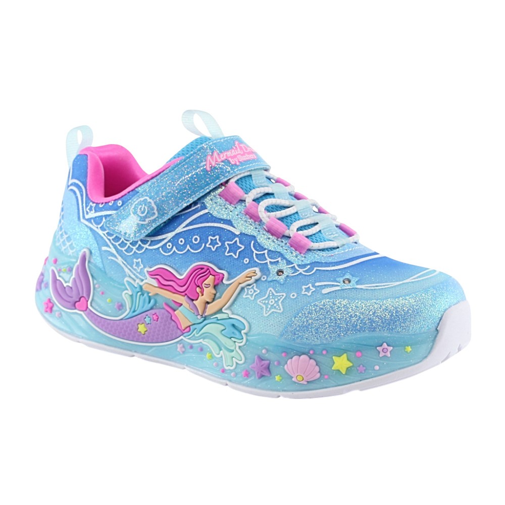 Zapatillas con luces Skechers Mermaid Lights Celeste