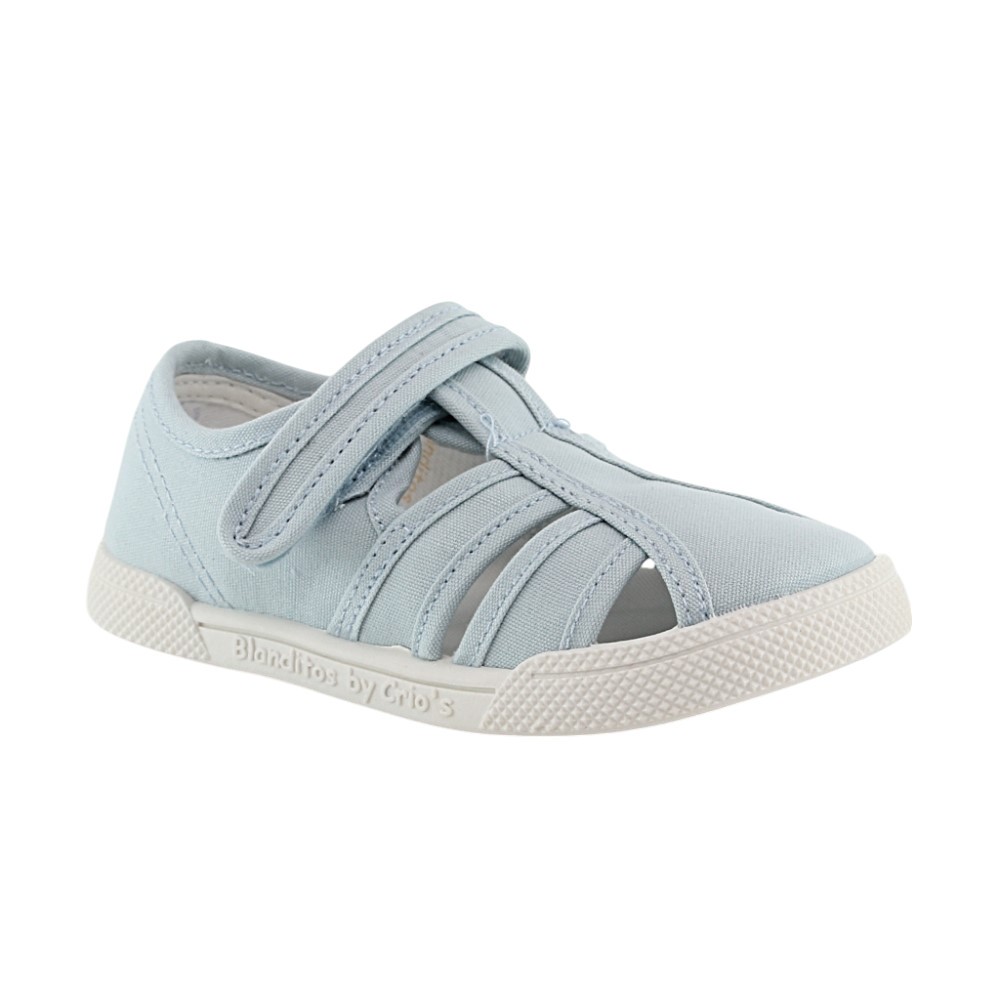 Sandalias de lona respetuosas Blanditos Mango Celeste