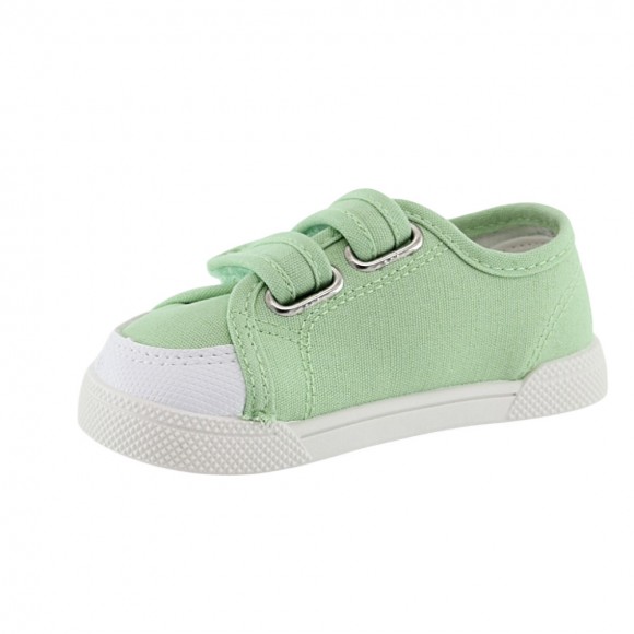 Zapatillas barefoot de lona Blanditos Coco Verde