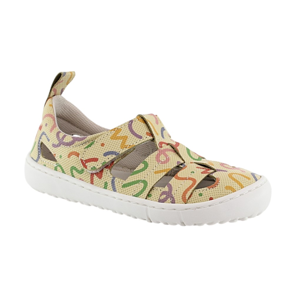 Sandalia respetuosa cerrada Coqueflex Amarillo Multicolor