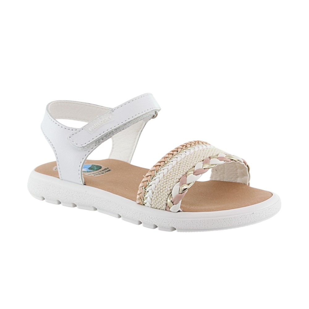 Sandalias Pablosky 441700 Blanco-Oro