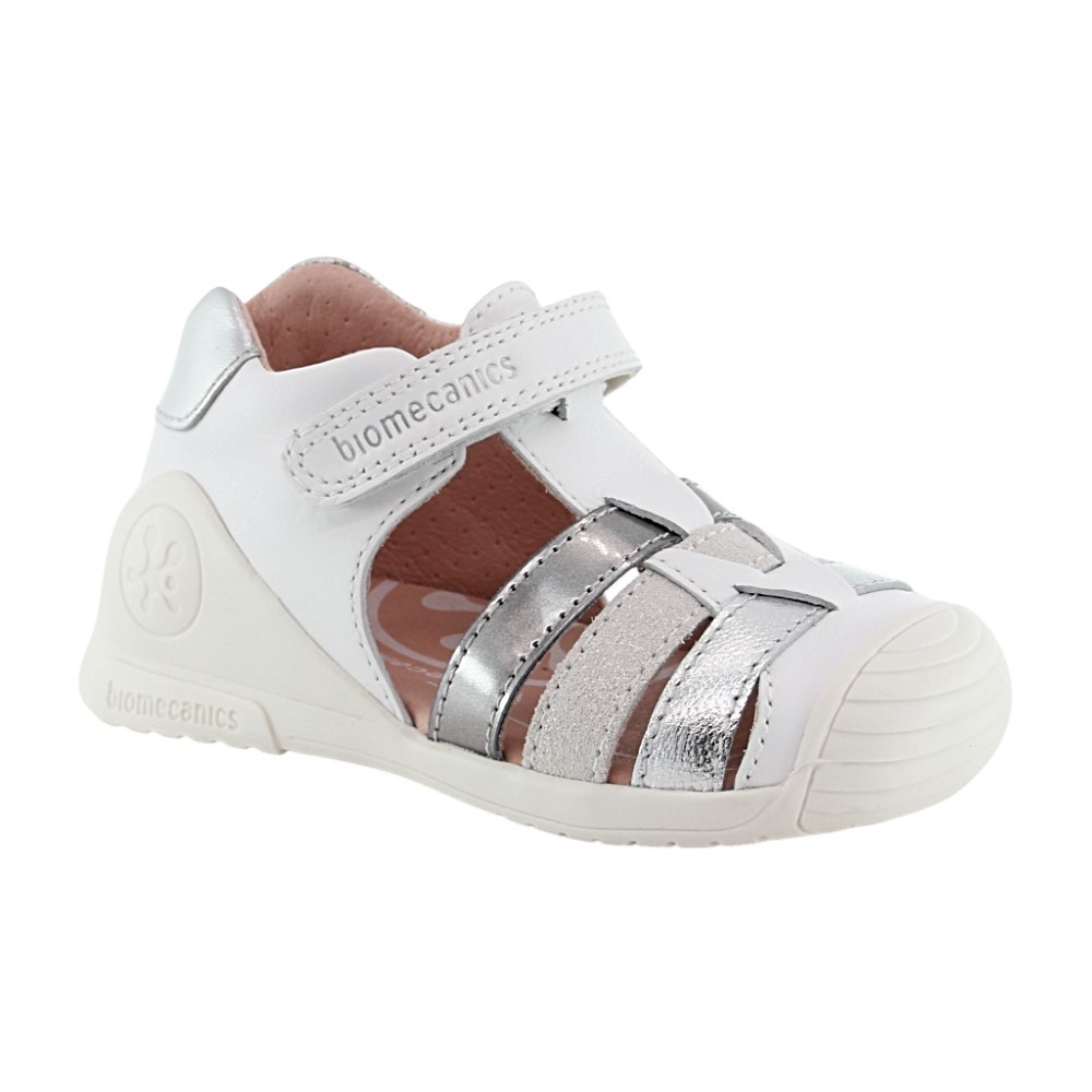 Sandalias Biomecanics 252104 Blanco-Plata
