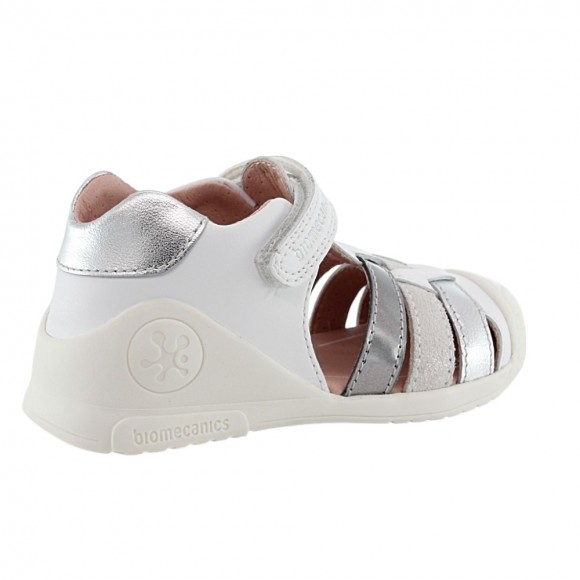 Sandalias Biomecanics 252104 Blanco-Plata