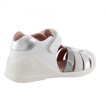 Sandalias Biomecanics 252104 Blanco-Plata
