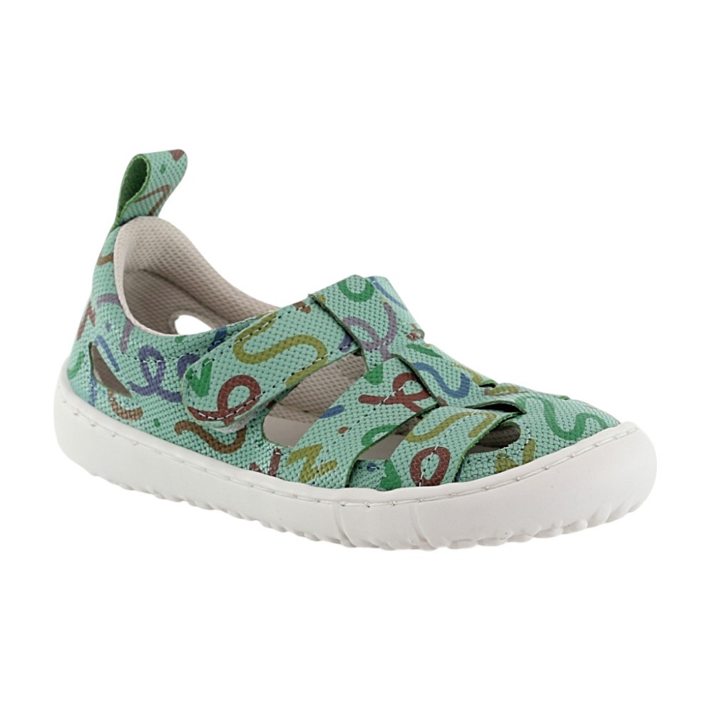 Sandalia respetuosa cerrada Coqueflex Verde Multicolor