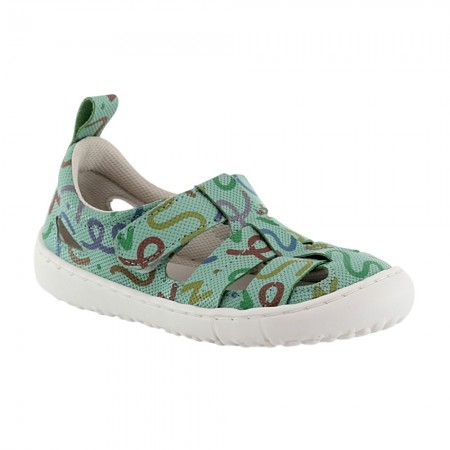 Sandalia respetuosa cerrada Coqueflex Verde Multicolor
