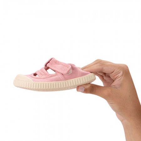 Sandalias barefoot de lona Igor Wide Berri Rosa