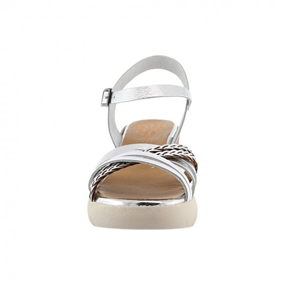 Sandalias Porronet 3156 Blanco-Plata