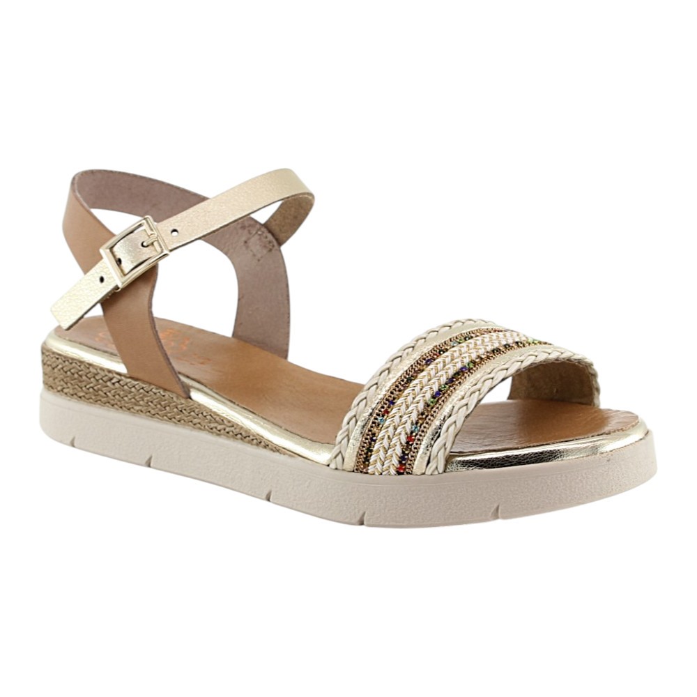 Sandalias Porronet 3148 Taupe-Oro