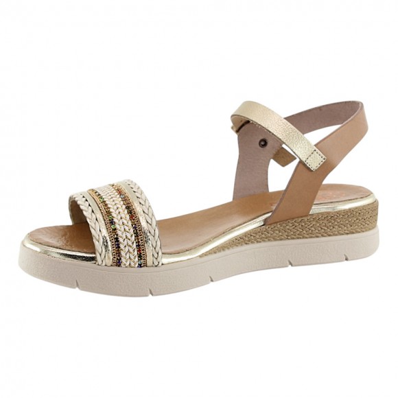 Sandalias Porronet 3148 Taupe-Oro