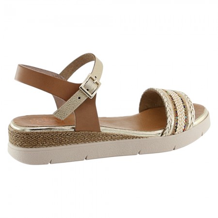 Sandalias Porronet 3148 Taupe-Oro