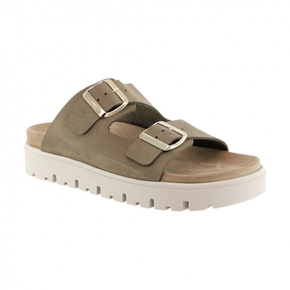 Chanclas plataforma Tiziana Reme kaki