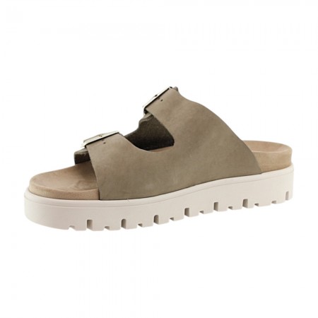 Chanclas plataforma Tiziana Reme kaki