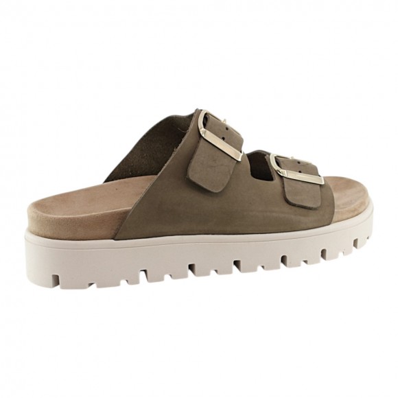 Chanclas plataforma Tiziana Reme kaki