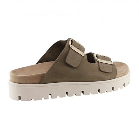 Chanclas plataforma Tiziana Reme kaki