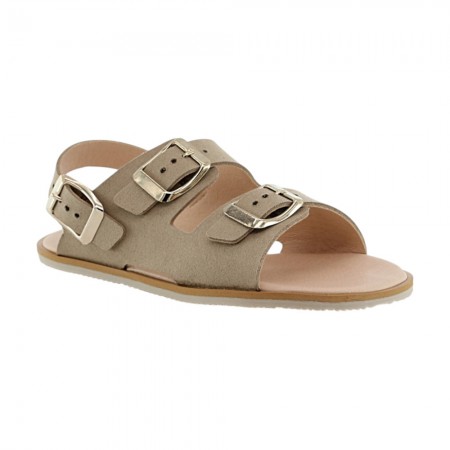 Sandalias barefoot 3 hebillas 1560PL Beige