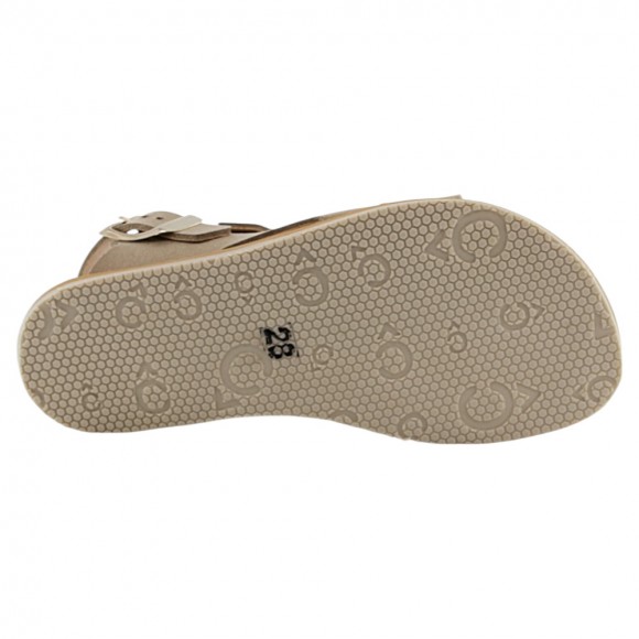 Sandalias barefoot 3 hebillas 1560PL Beige