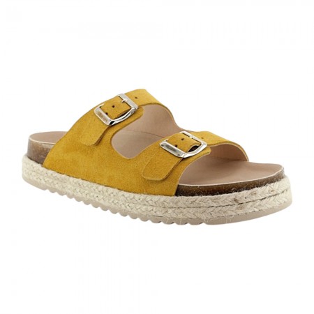 Chanclas Coquette plataforma 15093 Mostaza