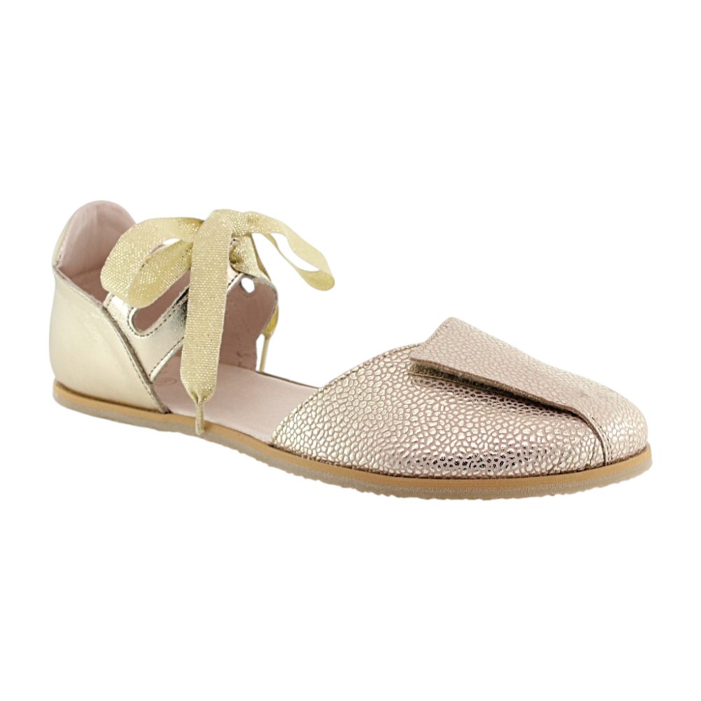Sandalias barefoot Poppis Zoe Dorada