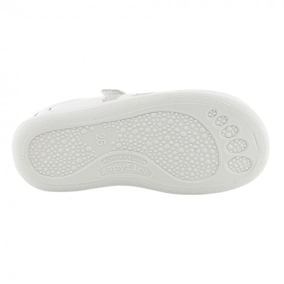 Zapatos respetuosos Zapyflex Velcro y elástico Blanco