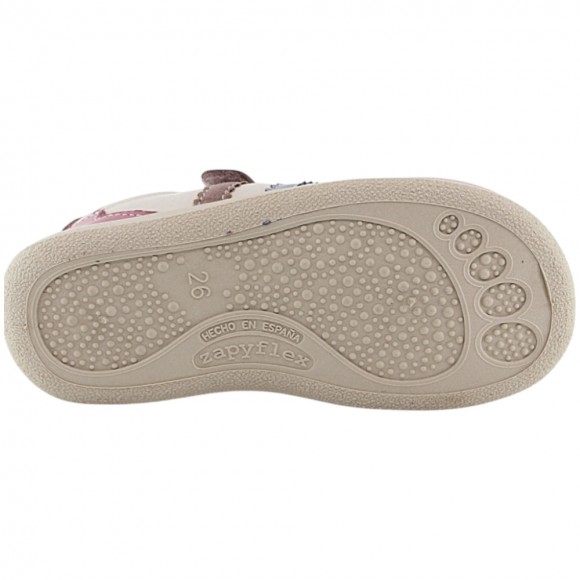 Zapatos respetuosos Zapyflex Velcro y elástico Rosa