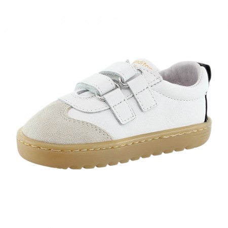 Zapatos deportivos barefoot Blanditos Lisboa Blanco-Negro