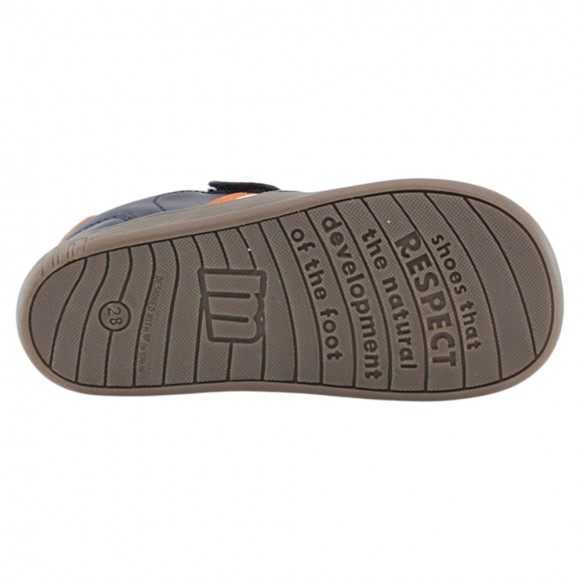 Zapatillas barefoot Mustang Free Marino-Naranja