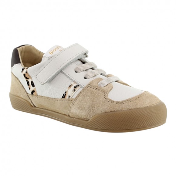 Zapatillas barefoot Blanditos Nepal Blanco-Leopardo