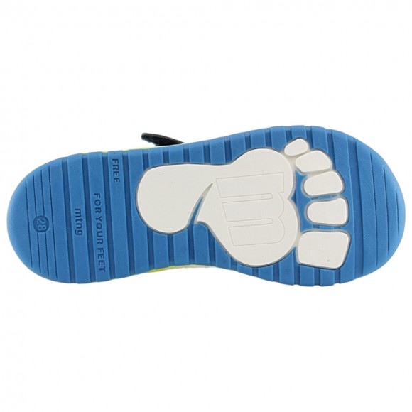 Zapatillas barefoot Mustang Free Azul-Amarillo