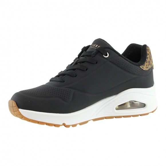 Zapatillas Skechers Uno Negro-Leopardo