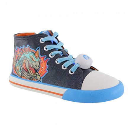 Zapatillas con luces barefoot Mustang Free Dino Marino