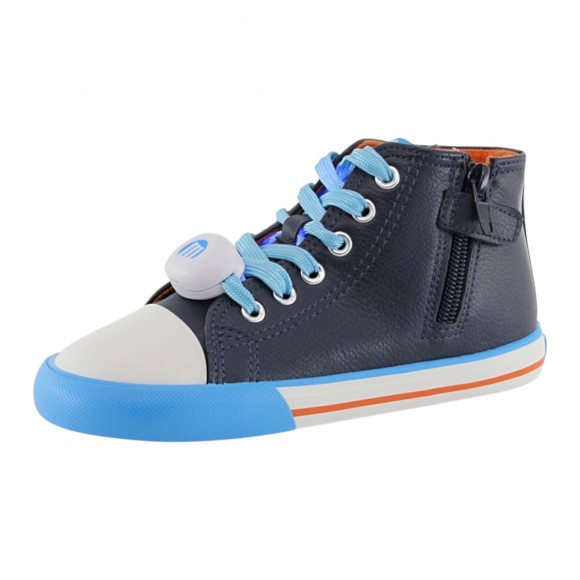 Zapatillas con luces barefoot Mustang Free Dino Marino