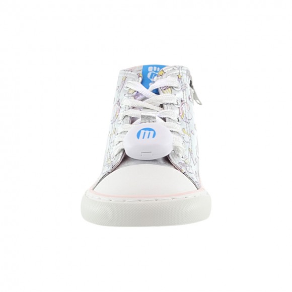 Zapatillas con luces barefoot Mustang Free Unicornio Plata