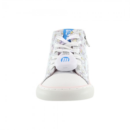 Zapatillas con luces barefoot Mustang Free Unicornio Plata