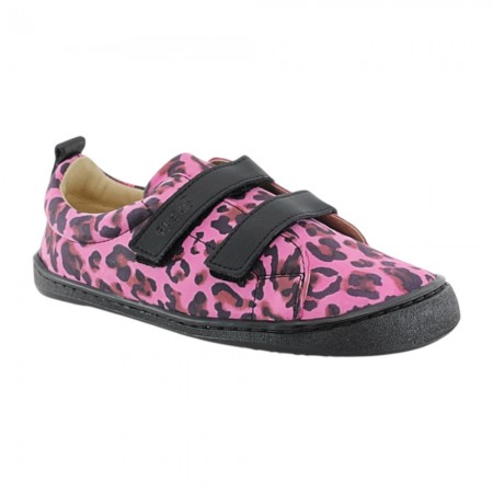 Zapatos barefoot FlexiNens 9111-R leopardo Fucsia-Negro