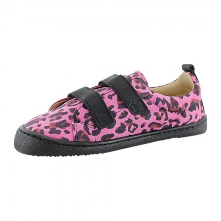 Zapatos barefoot FlexiNens 9111-R leopardo Fucsia-Negro