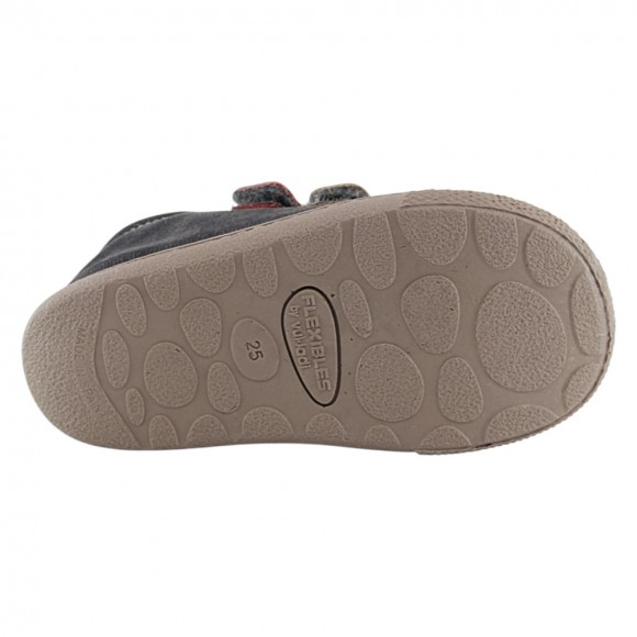 Botines Flexibles by Vulladi Velcros Gris