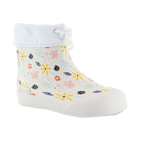 Botas de agua barefoot Koel Flowers White