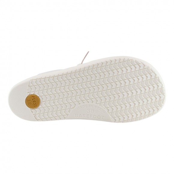 Zapatillas barefoot Flexi Nens 9028-X piso XL Blanco-Nude